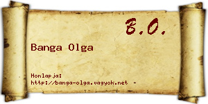Banga Olga névjegykártya