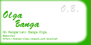 olga banga business card